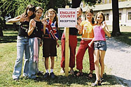 Sch&uuml;lerinnen am Englisch-Tagescamp Kalksburg