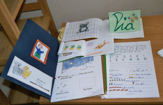 &Uuml;bungshefte, Portfolio vom Englischcamp Volksschule
