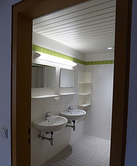 Blick in Badezimmer